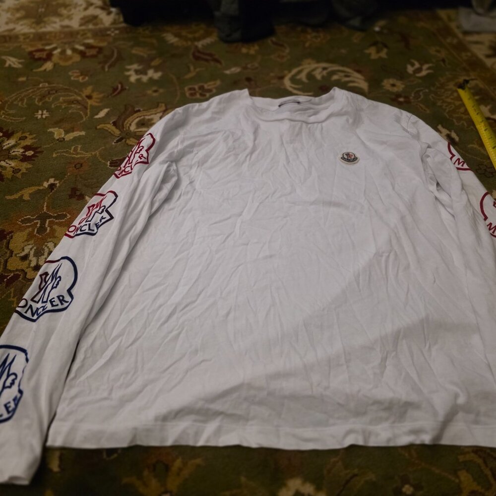 Moncler long sleeve mens shirt logo sleeve excellent Unique.